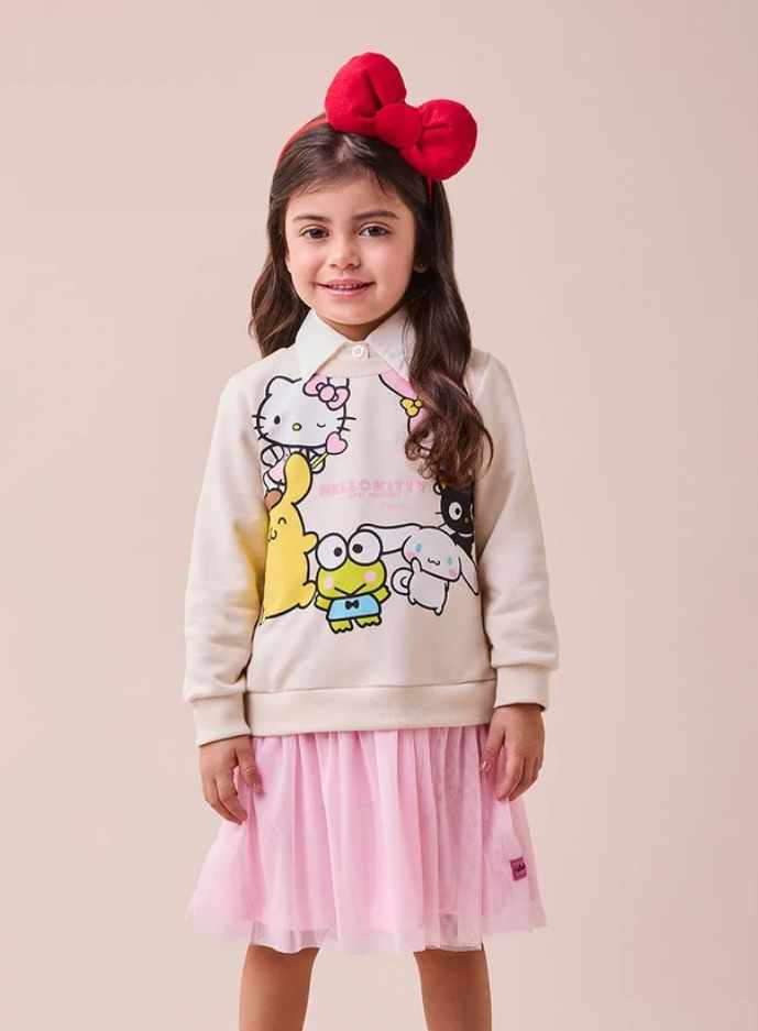 VESTIDO DE TULE DA HELLO KITTY E AMIGOS