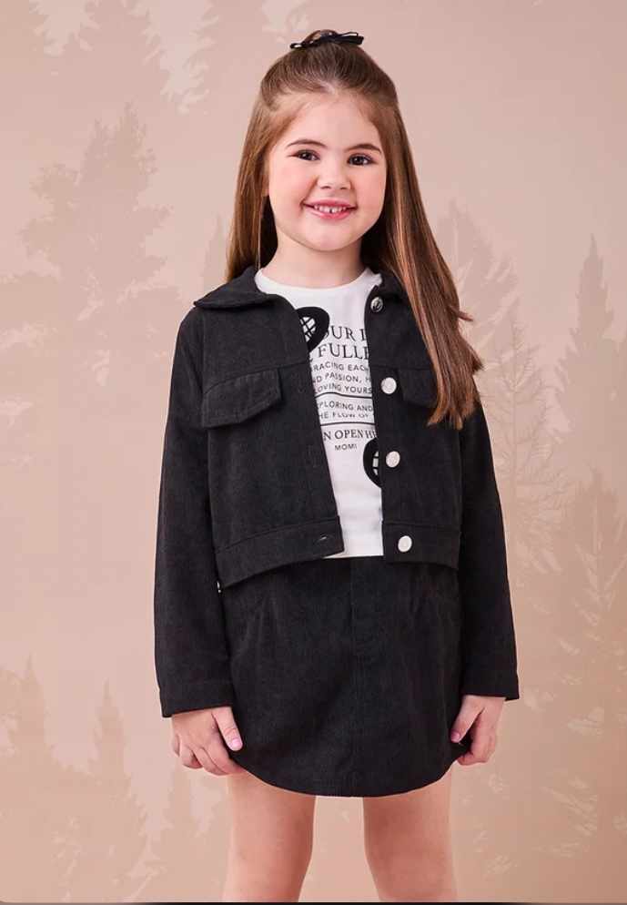 JAQUETA PRETA DE VELUDO COTELÊ