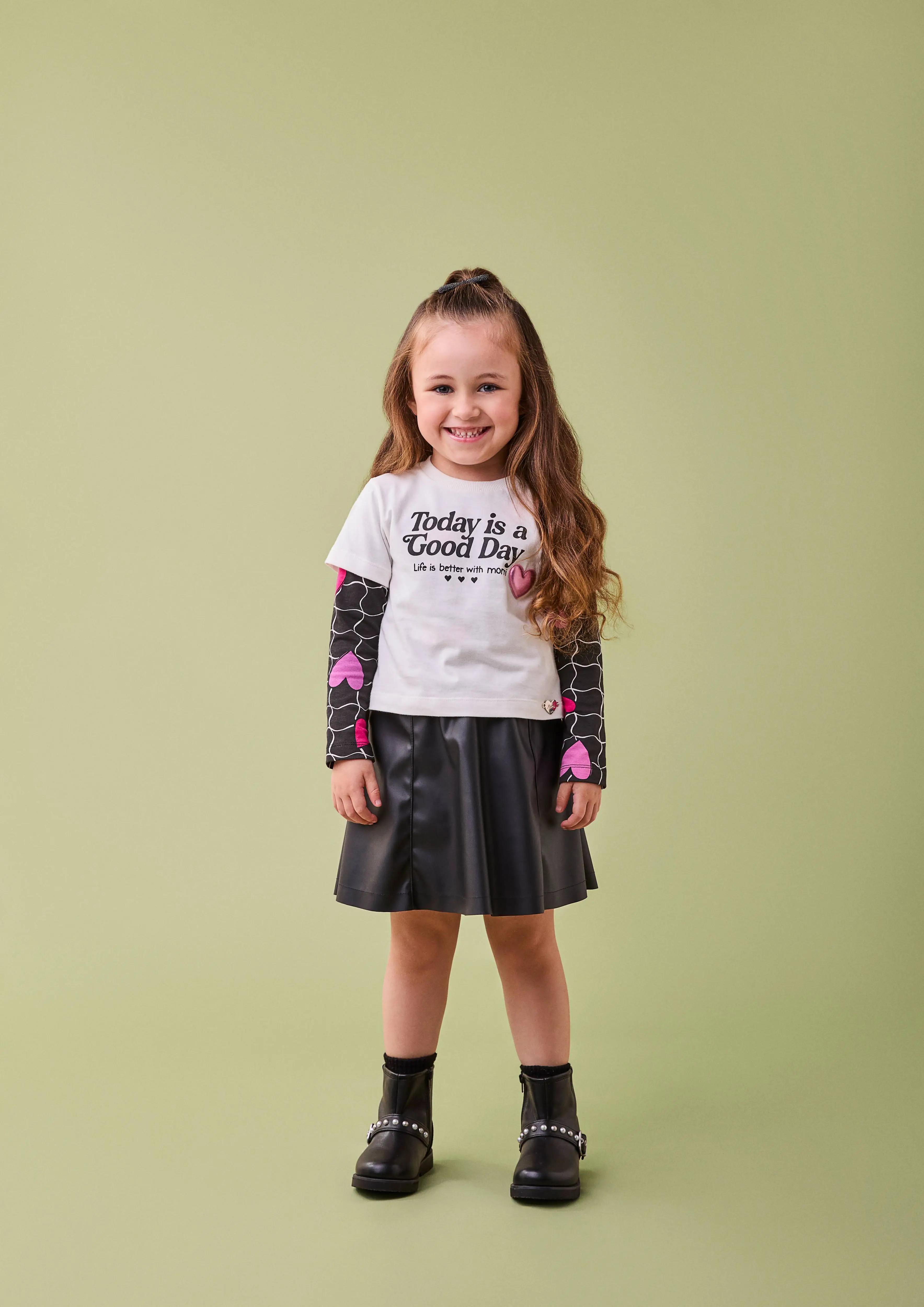 Blusa J6331 Blusa Inferior J6159 Saia Kids H5894