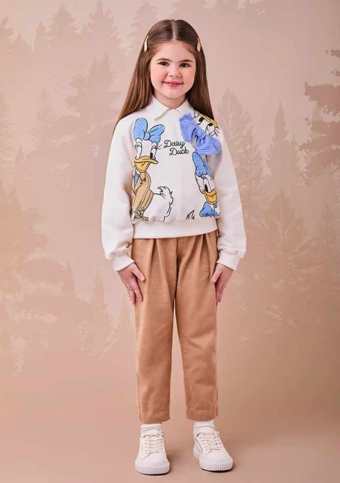 CASACO DE MOLETOM DA DAISY DUCK COM LAÇO
