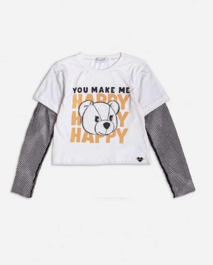 BLUSA OFF WHITE DE URSINHO COM STRASS