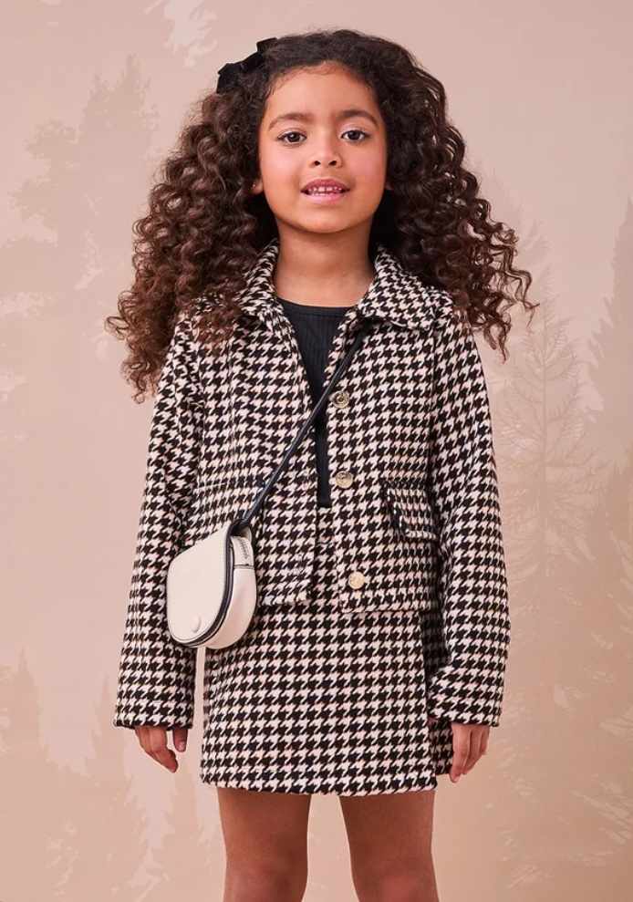 CASACO DE TWEED PIED COQ