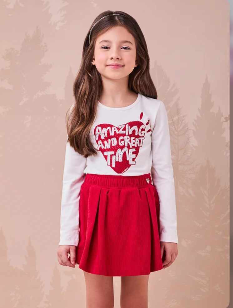 CONJUNTO DE VELUDO COTELÊ COM STRASS