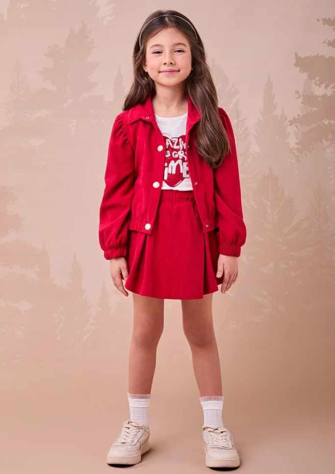 CONJUNTO DE VELUDO COTELÊ COM STRASS