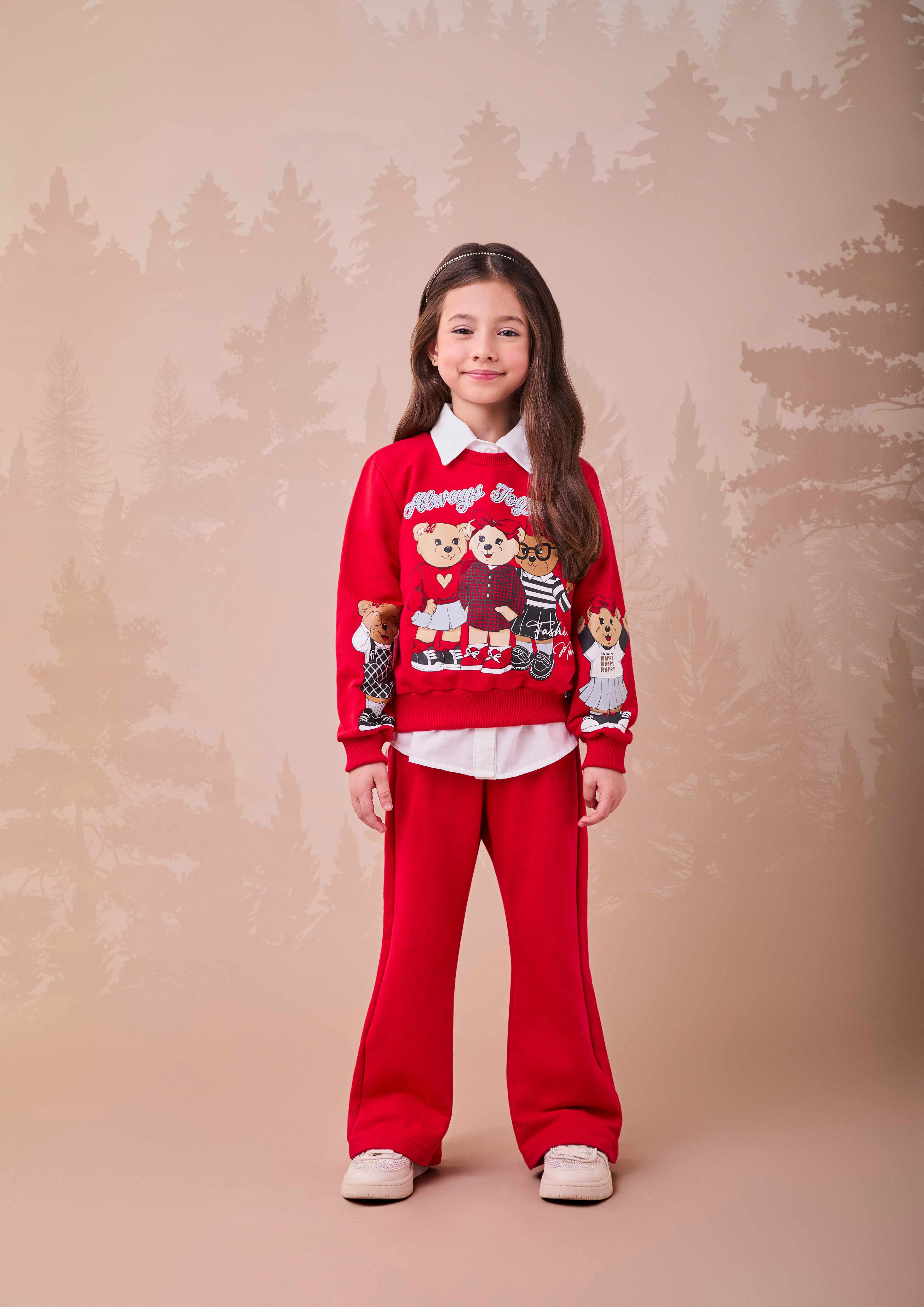 CONJUNTO PANTALONA COM ESTAMPA DE URSO