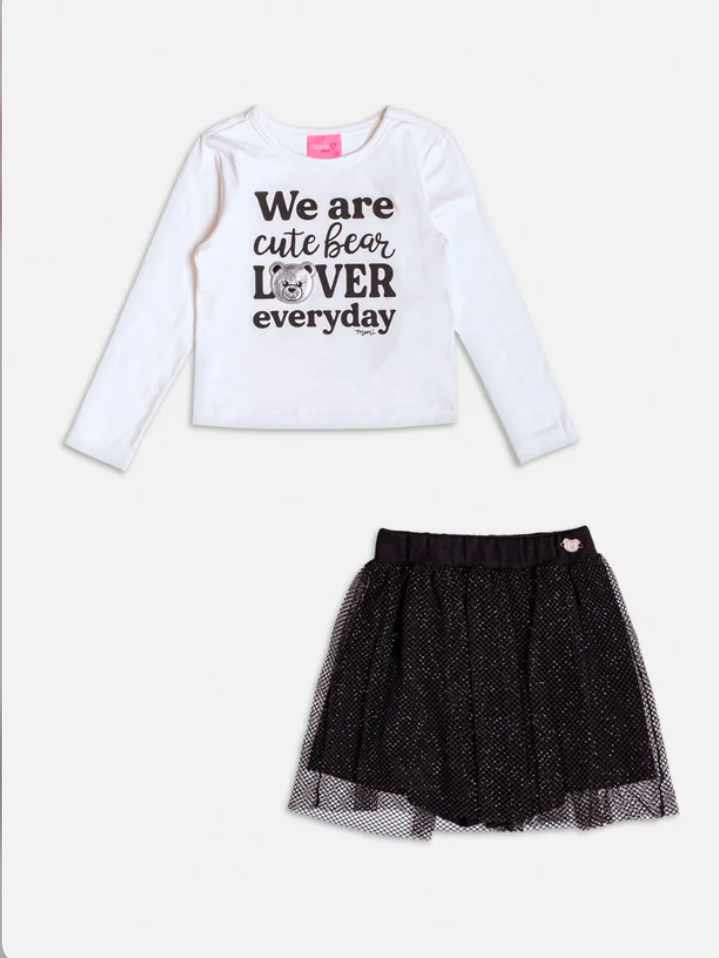 CONJUNTO DE TULE COM PATCH DE URSINHA