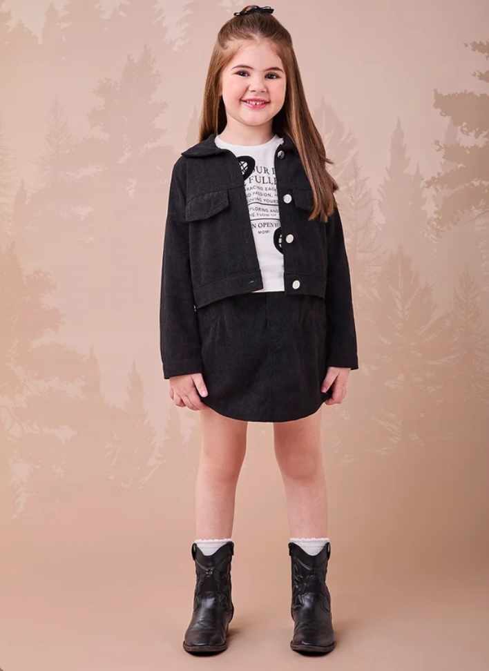 JAQUETA PRETA DE VELUDO COTELÊ