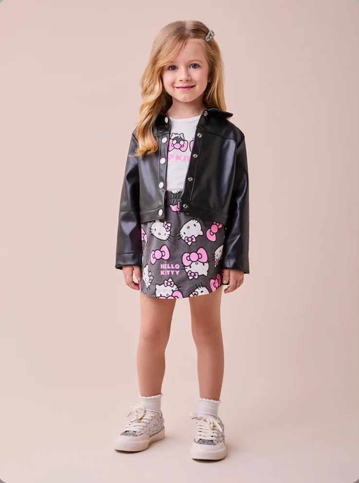 CONJUNTO DA HELLO KITTY COM STRASS