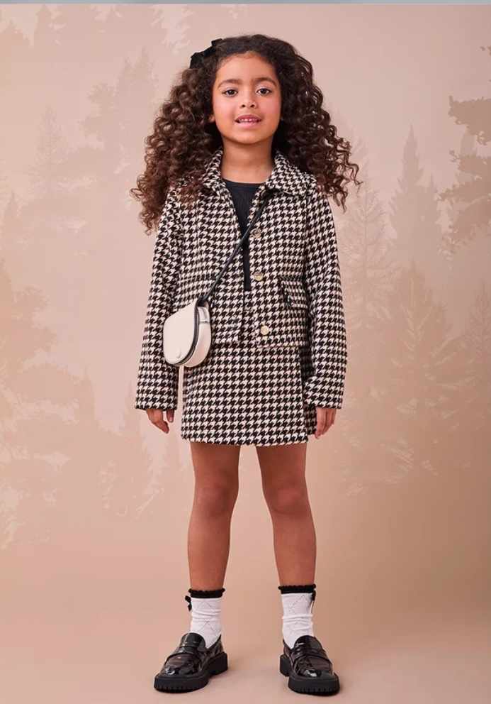 CASACO DE TWEED PIED COQ